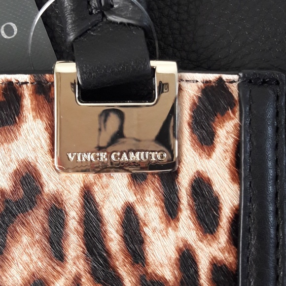 NWT VINCE CAMUTO GROUP RETA LEOPARD SMALL TOTE BAG - Picture 3 of 7